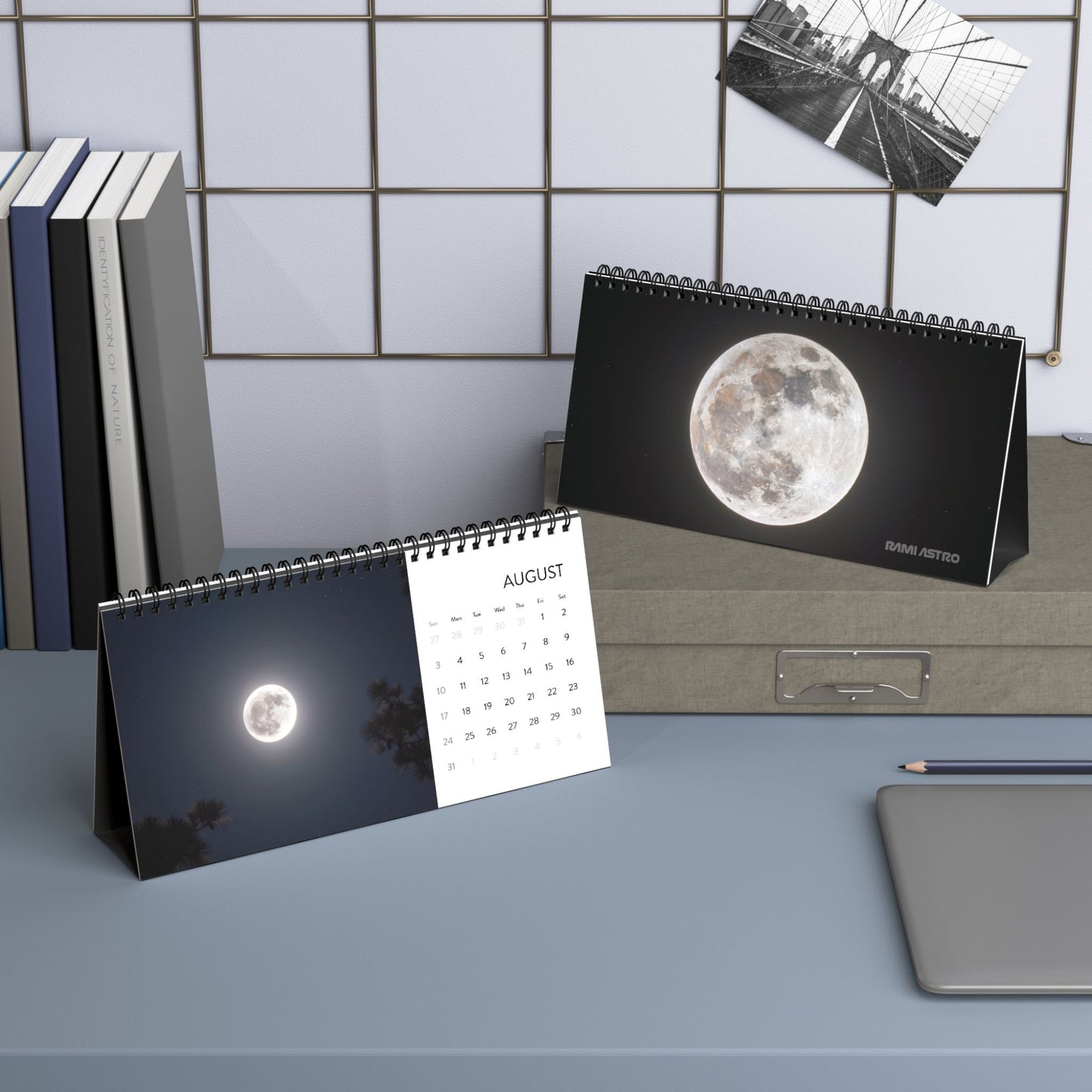 Astronomy Desktop Calendar (2025 grid)