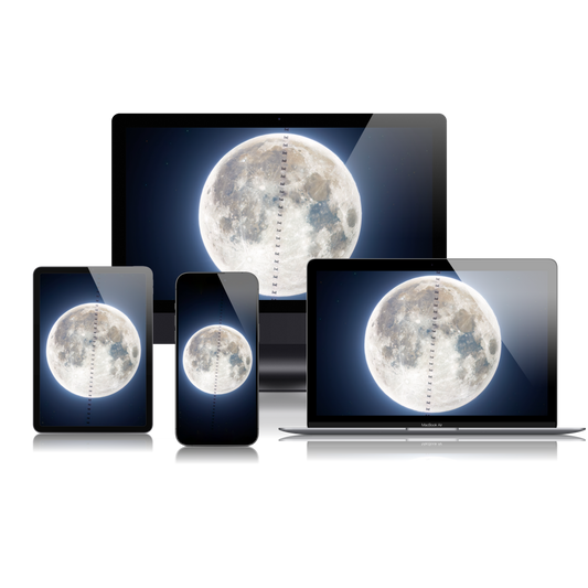 ISS Meets Snow Moon February 25th 2024 Wallpaper Bundle